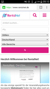 RentalNet launcht mobile Version 